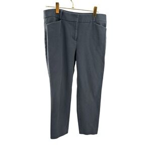 LOFT Marisa Skinny Crop Pants Size 12‎ Gray Career Casual Women's